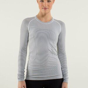 Lululemon Run: Swiftly Tech Long Sleeve *Stripe White